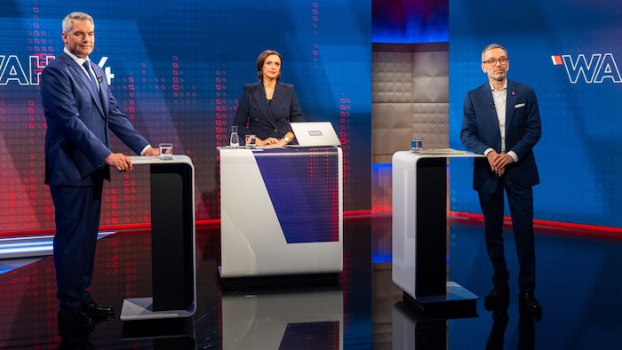 Bei Susanne Schnabl trafen Karl Nehammer und Herbert Kickl aufeinander.