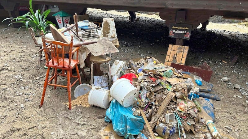 Nur ein kleines Abbild der Schäden, die das Unwetter angerichtet hat. (Bild: Elisa Aschbacher)