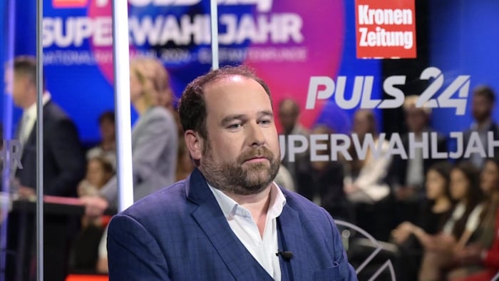 Meinungsforscher Christoph Haselmayer bei der Elefantenrunde