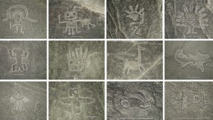 Einige der mehr als 300 neu entdeckten Scharrbilder in Nazca. (Bild: © PNAS/Sakai et al. (CC BY-NC-ND 4.0))