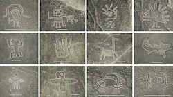 Einige der mehr als 300 neu entdeckten Scharrbilder in Nazca. (Bild: © PNAS/Sakai et al. (CC BY-NC-ND 4.0))