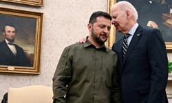 Von links: Der ukrainische Präsident Wolodymyr Selenskyj und US-Präsident Joe Biden