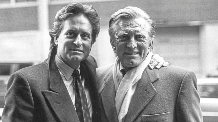 With Kirk Douglas (right) as his father, Michael Douglas followed in big footsteps - with flying ...