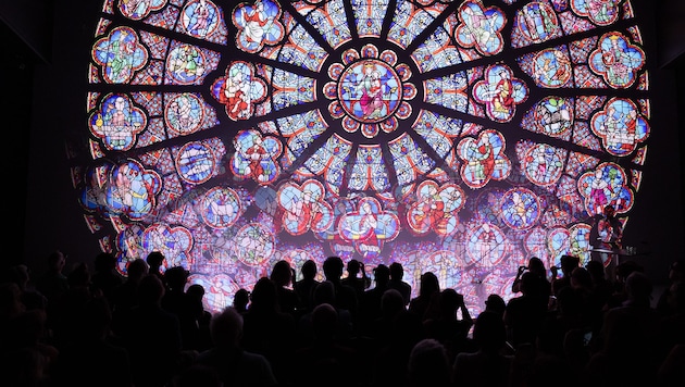 Gothic rose window is one of the wonders of Notre-Dame (Bild: Ars Electronica/vog.photo)