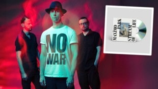 Das Leiberl ist Programm: Die britischen Indie-Helden Maximo Park stehen für das Schöne im Leben – dieses Mal recht melancholisch. (Bild: Krone KREATIV/PIAS, Moja)