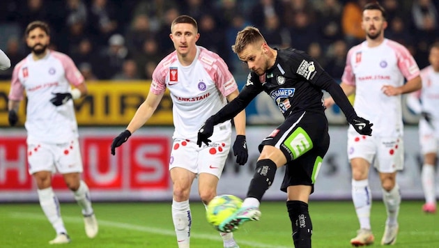 Beim letzten Duell gegen die Wiener Austria im Cup-Achtelfinale (2:0) netzte Tomi Horvat ein. (Bild: GEPA/GEPA pictures)