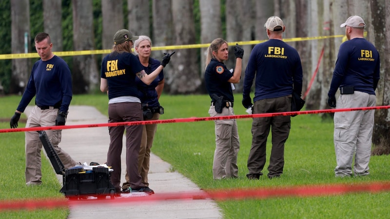 Nach dem versuchten Anschlag wurde das Gelände in Florida abgeriegelt. (Bild: 2024 Getty Images)