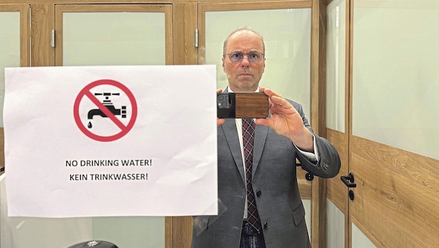 As in Italy, for example, now here too: no drinking water. (Bild: Hannes Mösslacher )