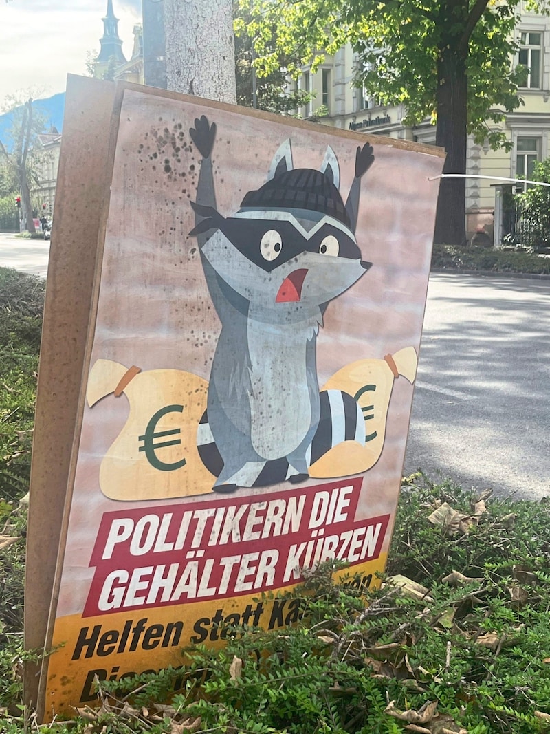 „Politikern die Gehälter kürzen“ – einfaches Marktgeschrei. (Bild: Meinert Claus)