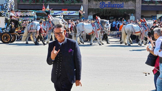 Celebrated exuberantly at the Oktoberfest in Munich: Klaus Leutgeb (Bild: Scharinger Daniel/Pressefoto Scharinger)