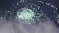 Die Anschläge auf die Nord-Stream-Pipelines, die in der Nähe der dänischen Insel Bornhelm ...