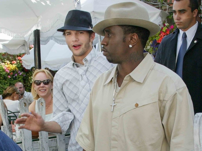 Kutcher und Diddy, der sich damals noch Puff Daddy nannte, bei einem gemeinsamen Lunch im „The ...