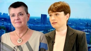 Madeleine Petrovic und Sigrid Maurer sind derzeit nicht gut aufeinander zu sprechen. (Bild: APA/krone.tv)