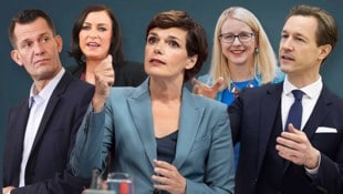 Nicht mehr auf der Polit-Bühne (v.li.n.re.): Wolfgang Mückstein, Elisabeth Köstinger, Pamela Rendi-Wagner, Margarete Schramböck und Gernot Blümel (Bild: Krone KREATIV/EPA (2), REUTERS (2), AFP)