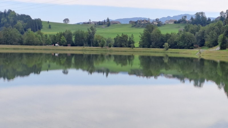 Auf der Wasseroberfläche der Staubecken spiegelt sich die Landschaft. (Bild: Bergauer Rubina)