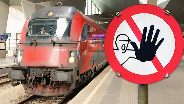 End of the line: some Railjet trains are currently unable to depart as planned. (Bild: ,Krone KREATIV)