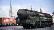 Präsentation von Atomwaffen anlässlich einer Militärparade in Moskau.