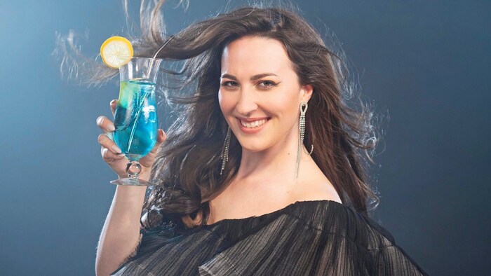 "Mask in Blue" with Andreja Zidaric as Evelyne.
