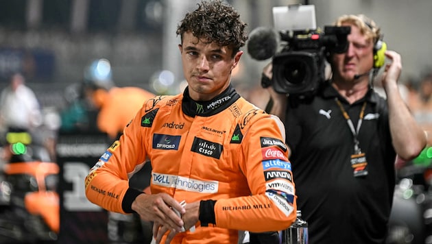 Lando Norris received a controversial penalty and lost important points in the battle for the championship. (Bild: AFP/APA/Lillian SUWANRUMPHA)