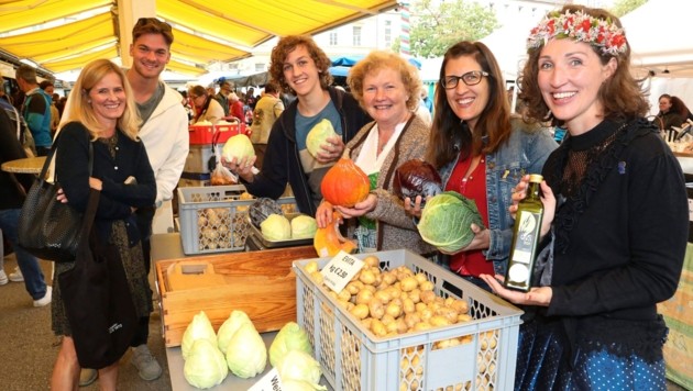 Fresh, raw, refined: Klagenfurt's Benediktinermarkt is the right place for connoisseurs. On Saturday, October 5, harvest thanksgiving is celebrated amidst the richly stocked stalls. (Bild: Rojsek-Wiedergut Uta/Uta Rojsek-Wiedergut)