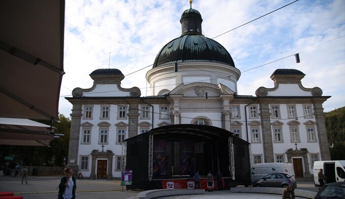 The main stage at Kajetanerplatz on Thursday evening
