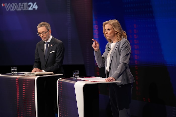 Beate Meinl-Reisinger überzeugt vor allem bei der Verteidigung und beim Ukraine-Krieg.