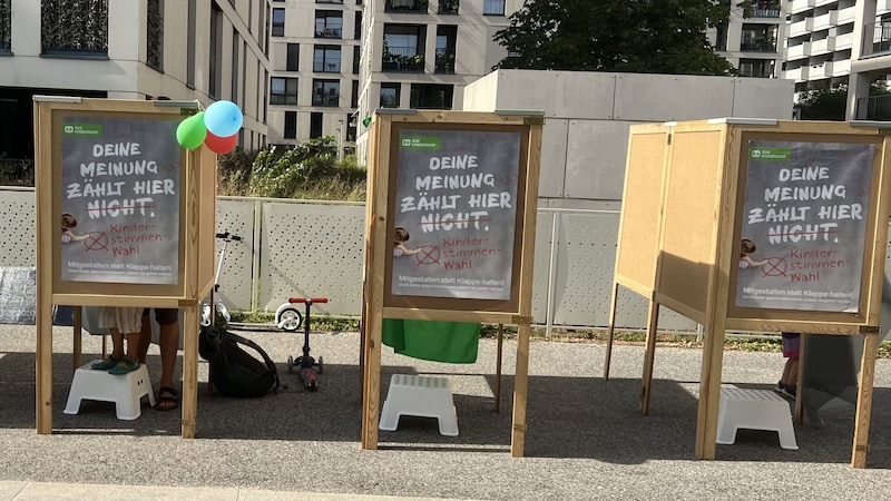 This is what the voting booths looked like. (Bild: SOS Kinderdorf)