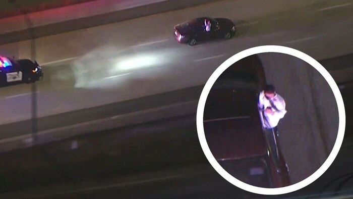 Waghalsige Aktion bei Tempo 160 – der mutmaßliche Autodieb filmte die Verfolgungsjagd dreist ...