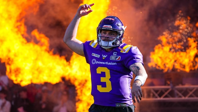 Vikings-Quarterback Ben Holmes (Bild: GEPA/GEPA pictures)