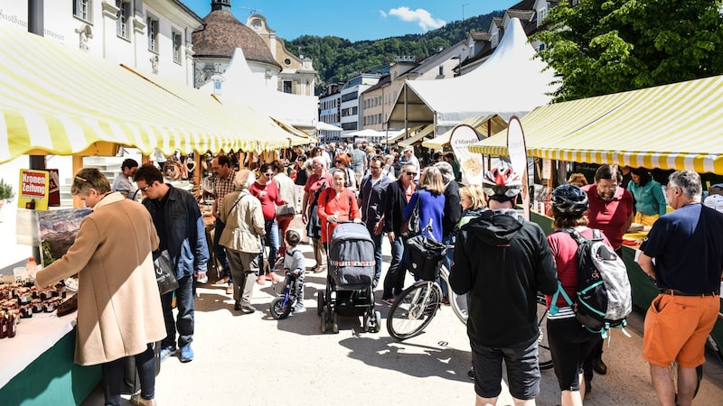 Der Bregenzer Wochenmarkt. (Bild: Bregenz Travel/ Udo Mittelberger )