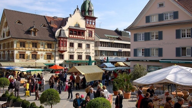 Dornbirn's market square is already a popular meeting place. (Bild: Dornbirn Tourismus)