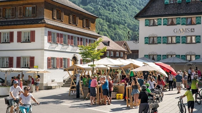 Der Markt in Bezau.