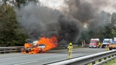 Innerhalb kürzester Zeit stand der Wagen in Vollbrand.  (Bild: ZOOM Tirol/zoom.tirol)