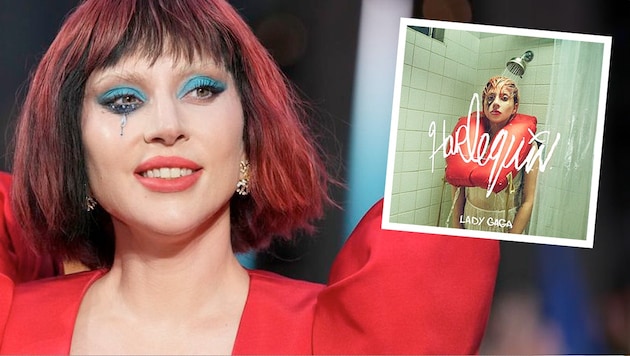 Bis zum nächsten richtigen Album heißt es noch länger warten – bis dahin kann man sich mit Lady Gagas „Harlequin“ vergnügen. (Bild: Krone KREATIV/Interscope, Scott A Garfitt/Invision/AP/Scott A Garfitt)