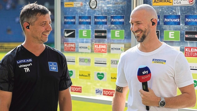 Christian Ilzer and BW Linz coach Gerald Scheiblehner have known each other since 2007 and are good friends. (Bild: GEPA/GEPA pictures)