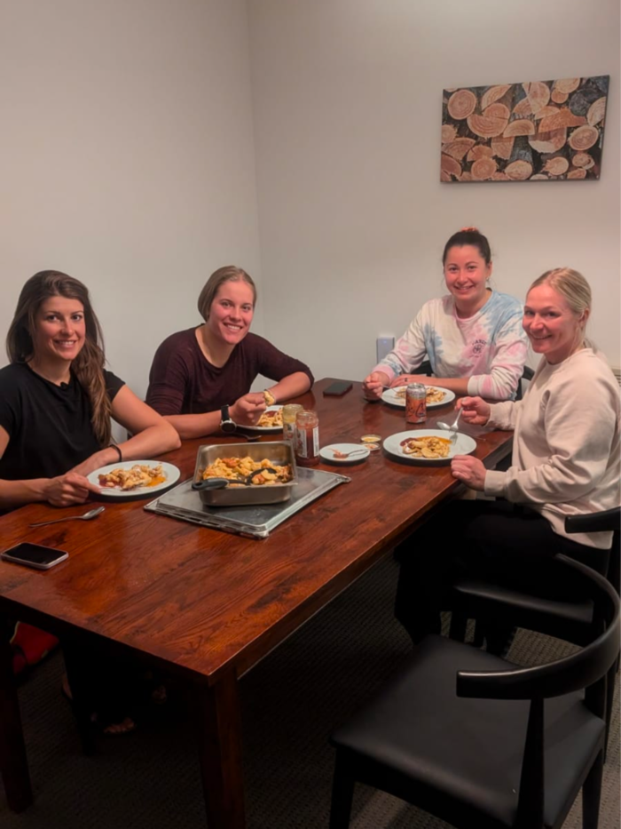Christina Ager, Magdalena Egger, Lena Wechner and Ariane Rädler were self-catering in their ...