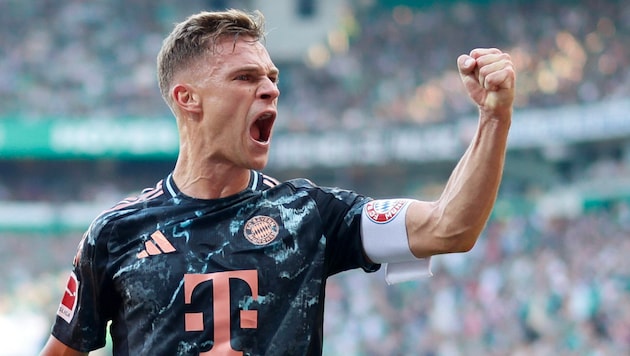 Can Joshua Kimmich and his Bayern team celebrate again this season? (Bild: AFP/APA/Axel Heimken)