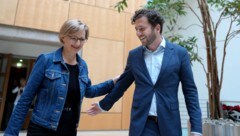 Franziska Brantner und Felix Banaszak kandidieren für den Grünen-Vorsitz. (Bild: Kay Nietfeld / dpa / picturedesk.com)