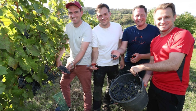 The Goldberg team did a great job (from left): Oschep, Liegenfeld, Hoffmann and Grujic. (Bild: Judt Reinhard)