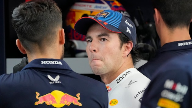 Sergio Perez made a mistake right at the start. (Bild: Copyright 2024 The Associated Press. All rights reserved)