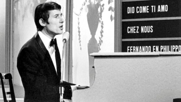 Udo Jürgens bei seinem Song Contest-Auftritt 1966 mit „Merci, Chérie“. Nach zwei „Niederlagen“ ...