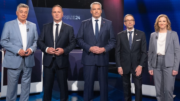 Many issues were swept under the carpet by the five leading candidates in the election campaign. (Bild: AFP)