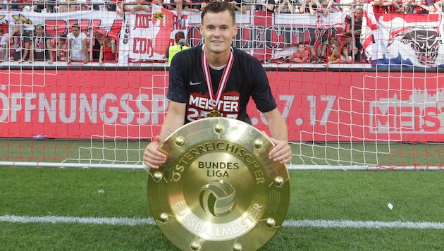 Stefan Stangl was champion with Salzburg in 2017 and 2018. (Bild: GEPA)