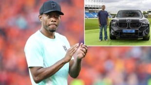 David Alaba mit seinem neuen BMW (Bild: GEPA/BMW Espana)