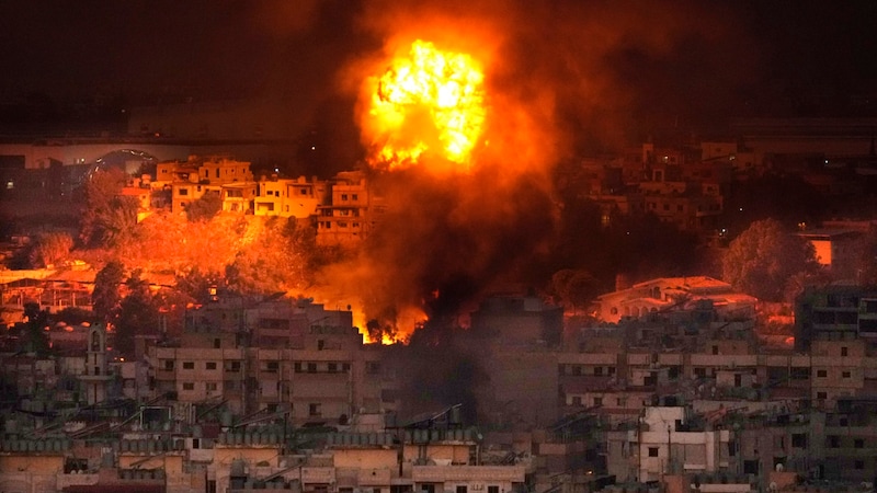 Israeli attacks on the southern suburbs of Beirut. (Bild: ASSOCIATED PRESS)