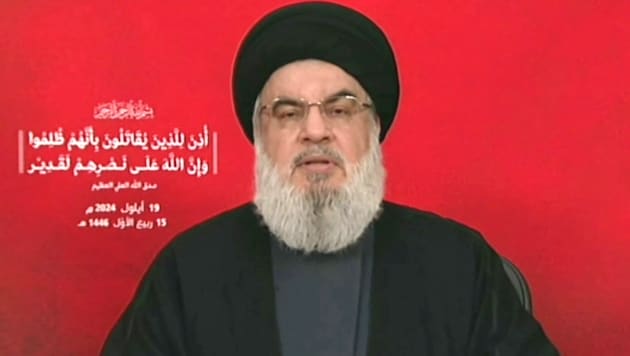 The Hezbollah leader Hassan Nasrallah (Bild: APA Pool/AFP/Al-Manar)