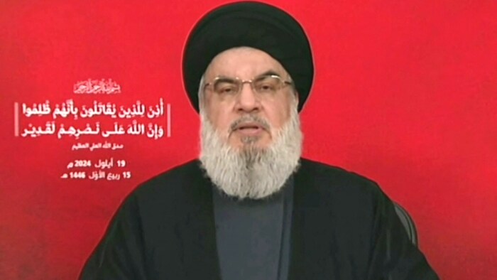The Hezbollah leader Hassan Nasrallah
