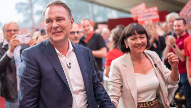 SPÖ party leader Andreas Babler on election night (Bild: APA/Georg Hochmuth)