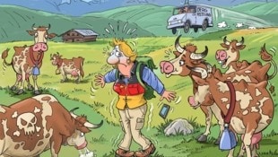 So sieht unser Karikaturist Alfred Zettler die Gemengelage in der Wildschönau. (Bild: Zettler Alfred)