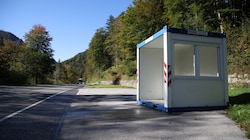 Auch der Grenzübergang bei Grödig-Hangendenstein ist verwaist.